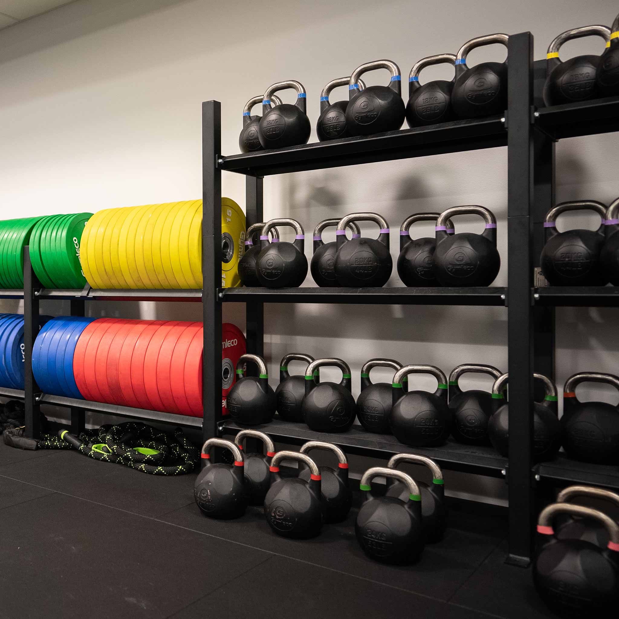 Gymleco Bumper Plate, Slam Ball Rack