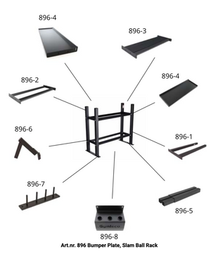 Gymleco Bumper Plate, Slam Ball Rack
