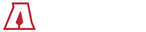 Atlantis Strength logo in red and white