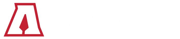 Atlantis Strength logo in red and white