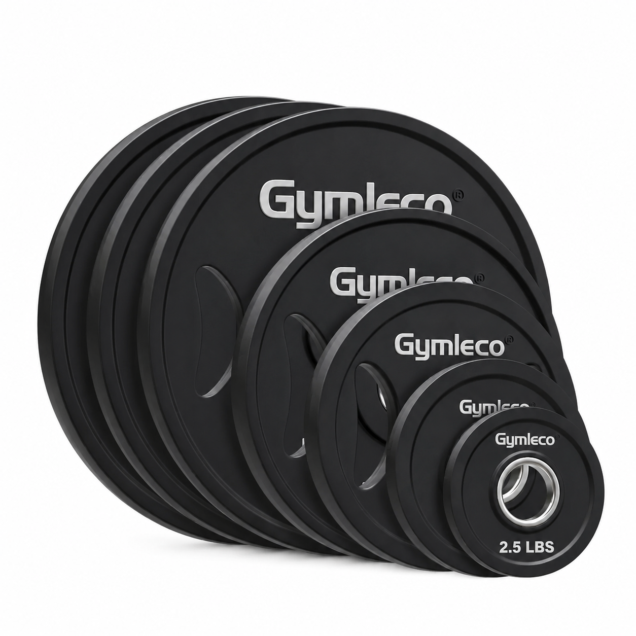 Gymleco Black Polyurethane with handles (LB/KG Increments)