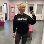 Kvinna i Gymleco hoodie - Woman in Gymleco hoodie